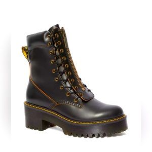 Dr. Martens Karmilla Smooth Leather Boots in Black Vintage Leather